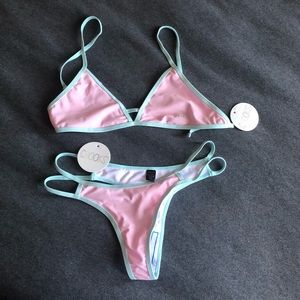Brand New Bubblegum Chooks LA Coastal Top & Bottom
